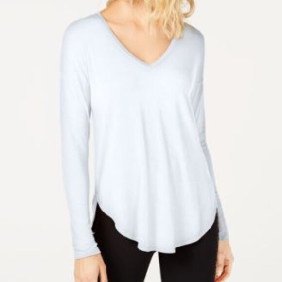 INC Soft Long Sleeved Top S Round Bottom Hi Lo Hem 880 - Picture 7 of 7